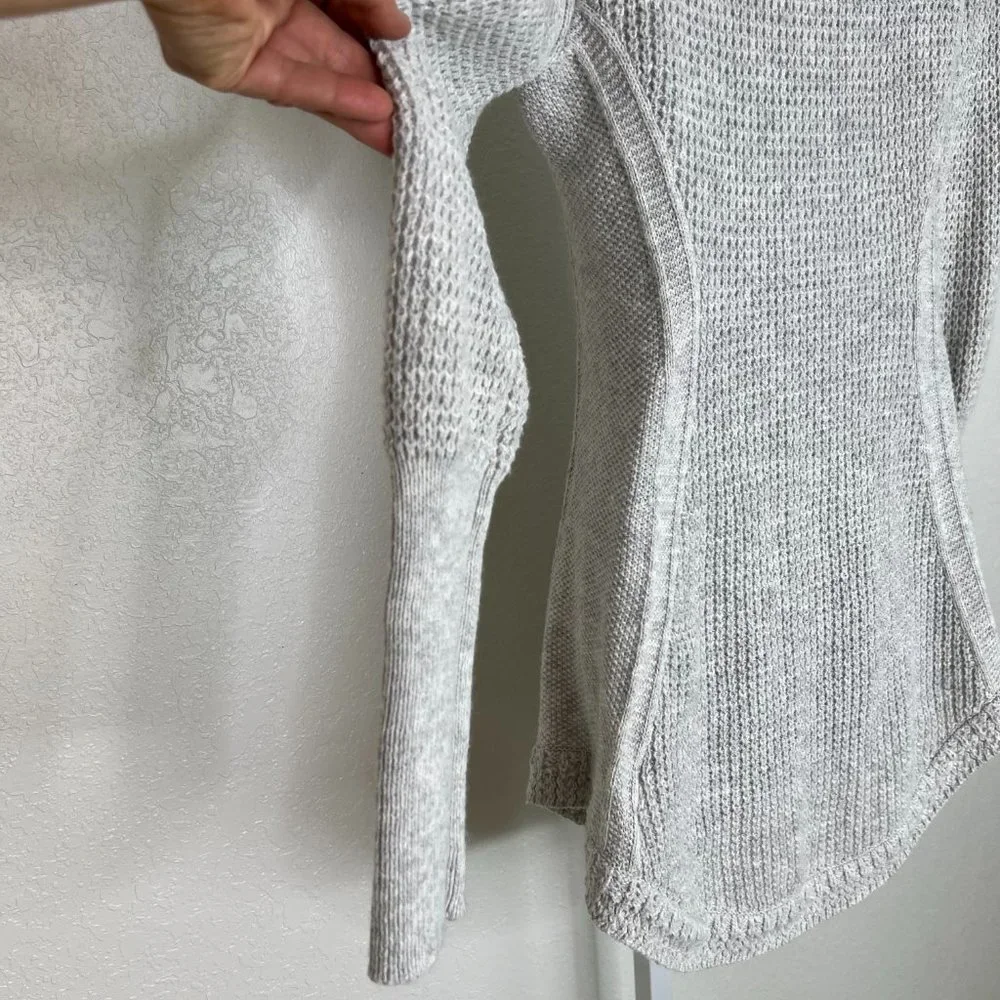 Anthropologie MOTH Cowl Neck Sweater, Light Grey, Cotton/Cashmere Blend,‎ Small